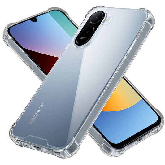 Shockproof Hybrid Transparent Phone Case For Redmi A7 Pro 5G with Hard Back and Soft Bumper for Maximum Protection