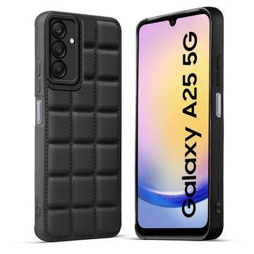 3D Puffer Pattern Silicone Back Cover for Samsung A25 5G, Shockproof Protective Case
