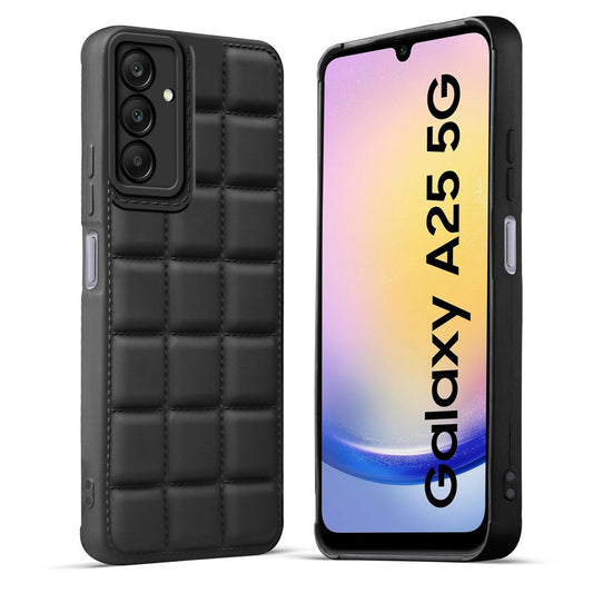 3D Puffer Pattern Silicone Back Cover for Samsung A25 5G, Shockproof Protective Case