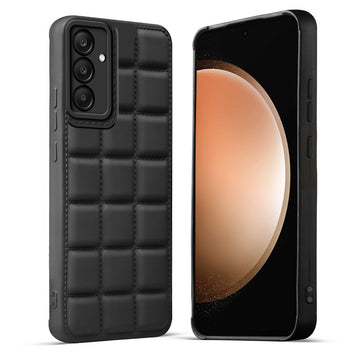 3D Puffer Pattern Silicone Back Cover for Samsung S23 FE 5G, Shockproof Protective Case