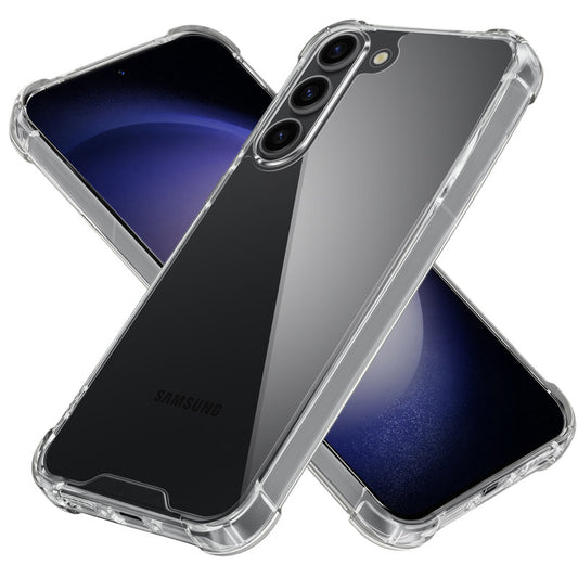 Shockproof Hybrid Transparent Phone Case For Samsung S23 Plus 5G with Hard Back and Soft Bumper for Maximum Protection
