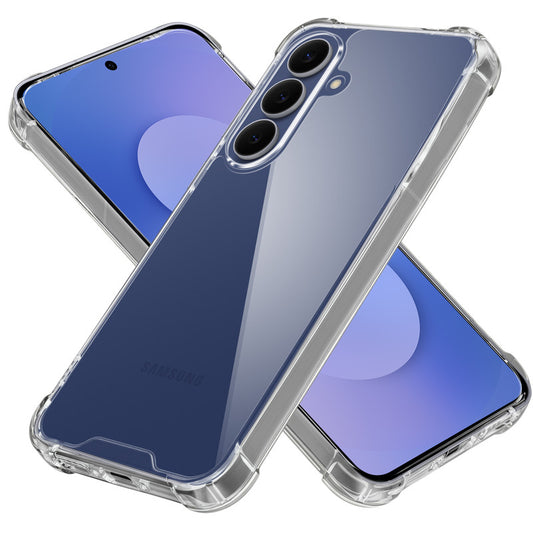 Shockproof Hybrid Transparent Phone Case For Samsung S25 FE 5G with Hard Back and Soft Bumper for Maximum Protection