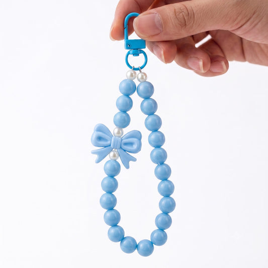Elegant Bow & Pearl Beaded Mobile Phone Charm