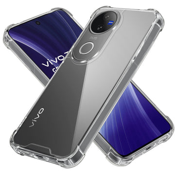 Shockproof Hybrid Transparent Phone Case For Vivo T4R 5G with Hard Back and Soft Bumper for Maximum Protection