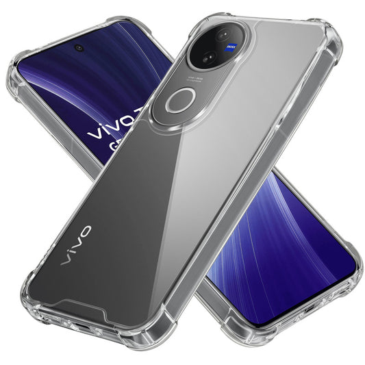 Shockproof Hybrid Transparent Phone Case For Vivo T4R 5G with Hard Back and Soft Bumper for Maximum Protection
