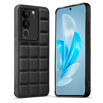 3D Puffer Pattern Silicone Back Cover for Vivo V29 5G, Shockproof Protective Case