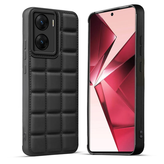 3D Puffer Pattern Silicone Back Cover for Vivo V29e 5G, Shockproof Protective Case