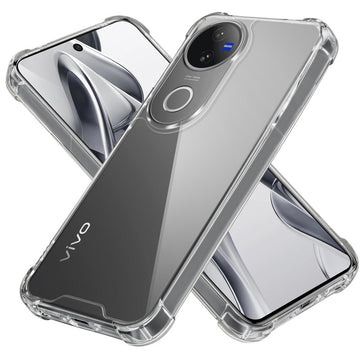 Shockproof Hybrid Transparent Phone Case For Vivo V50e 5G with Hard Back and Soft Bumper for Maximum Protection