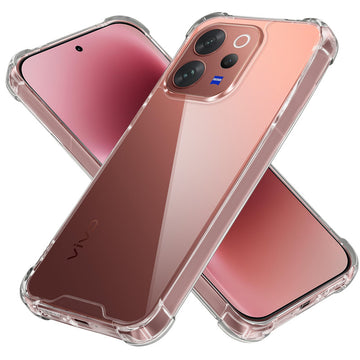 Shockproof Hybrid Transparent Phone Case For Vivo V70 5G with Hard Back and Soft Bumper for Maximum Protection