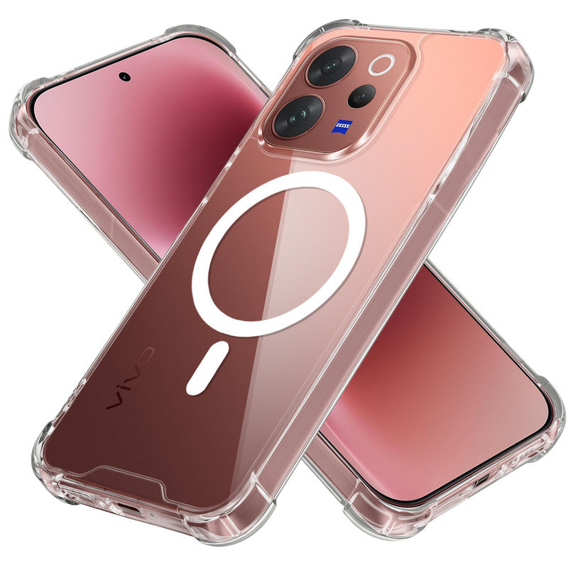 Shockproof Hybrid Magnetic Case for Vivo V70 5G with Hard Back & Soft Bumper