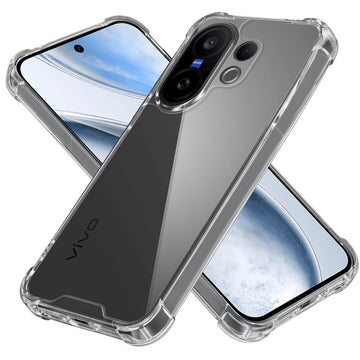 Shockproof Hybrid Transparent Phone Case For Vivo X200 FE 5G with Hard Back and Soft Bumper for Maximum Protection