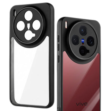 Clear Protective Back Cover with Flexible Sides and Hard Back for Vivo X300 5G