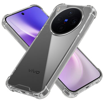 Shockproof Hybrid Transparent Phone Case For Vivo X300 5G with Hard Back and Soft Bumper for Maximum Protection