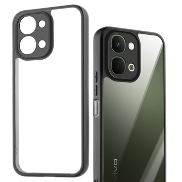 Clear Protective Back Cover with Flexible Sides and Hard Back for Vivo Y51 Pro 5G