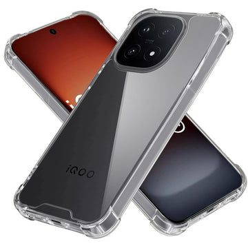 Shockproof Hybrid Transparent Phone Case For iQOO 15 5G with Hard Back and Soft Bumper for Maximum Protection