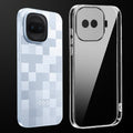 Transparent anti-yellow hard back case fitted on iQOO 15R 5G showing full back coverage and camera protection