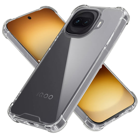 Shockproof Hybrid Transparent Phone Case For iQOO 15R 5G with Hard Back and Soft Bumper for Maximum Protection