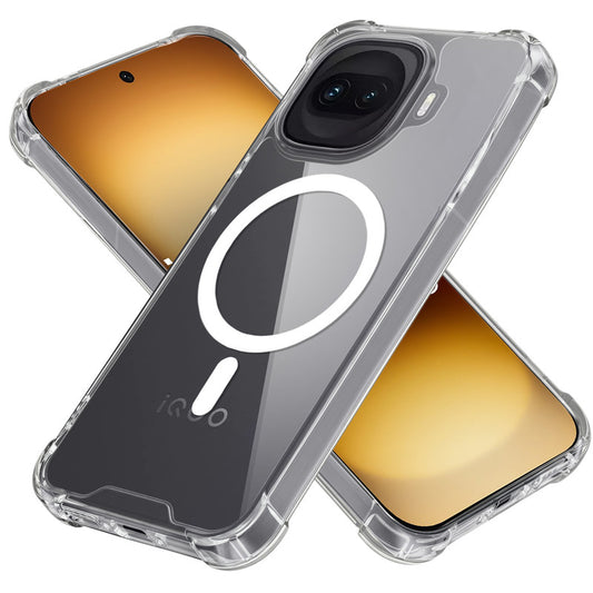 Shockproof Hybrid Magnetic Case for iQOO 15R 5G with Hard Back & Soft Bumper