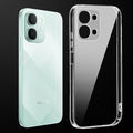 Transparent anti-yellow hard back case fitted on iQOO Z11x 5G showing full back coverage and camera protection