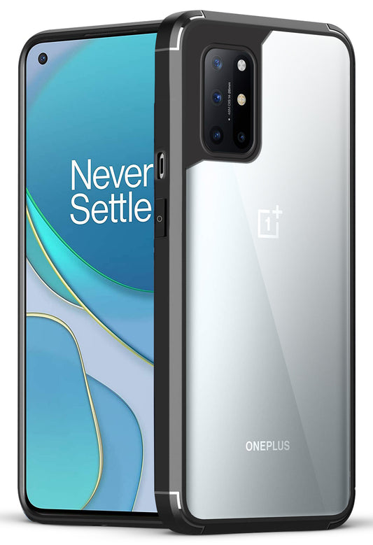 Silicone Border Transparent Back Cover for OnePlus 8T 5G