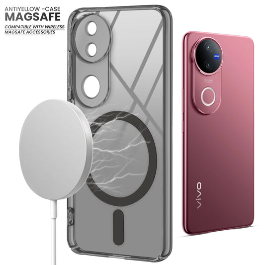Crystal Clear Hard Back Anti-Yellowing with MagSafe Compatibility Phone Case For Vivo V50 5G