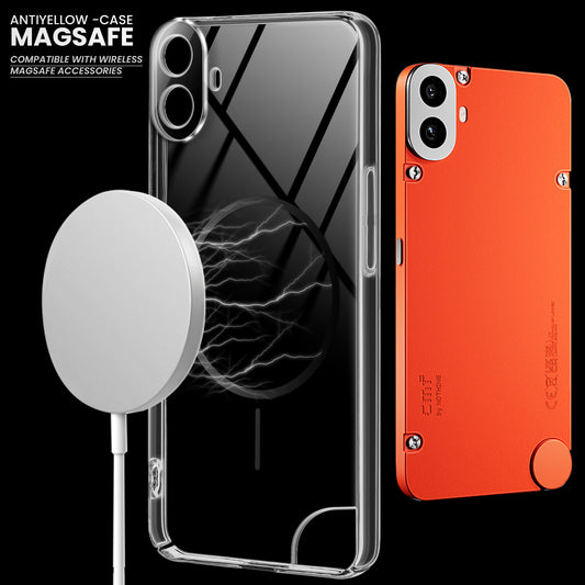 Crystal Clear Transparent Hard Back Anti-Yellowing with MagSafe Compatibility Phone Case For CMF Nothing Phone 1