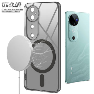 Crystal Clear Hard Back Anti-Yellowing with MagSafe Compatibility Phone Case For Vivo V40 5G