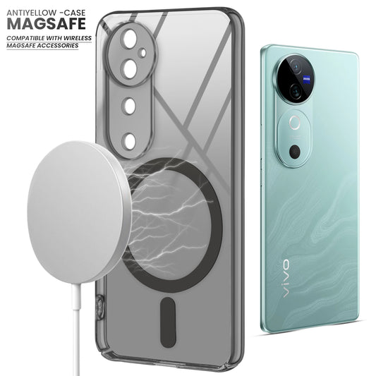 Crystal Clear Hard Back Anti-Yellowing with MagSafe Compatibility Phone Case For Vivo V40 5G