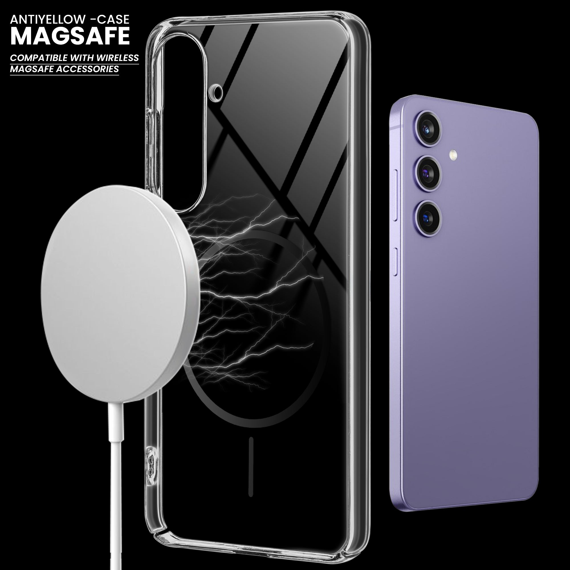 Crystal Clear Anti-Yellowing Magsafe Case For Samsung S23 FE 5G