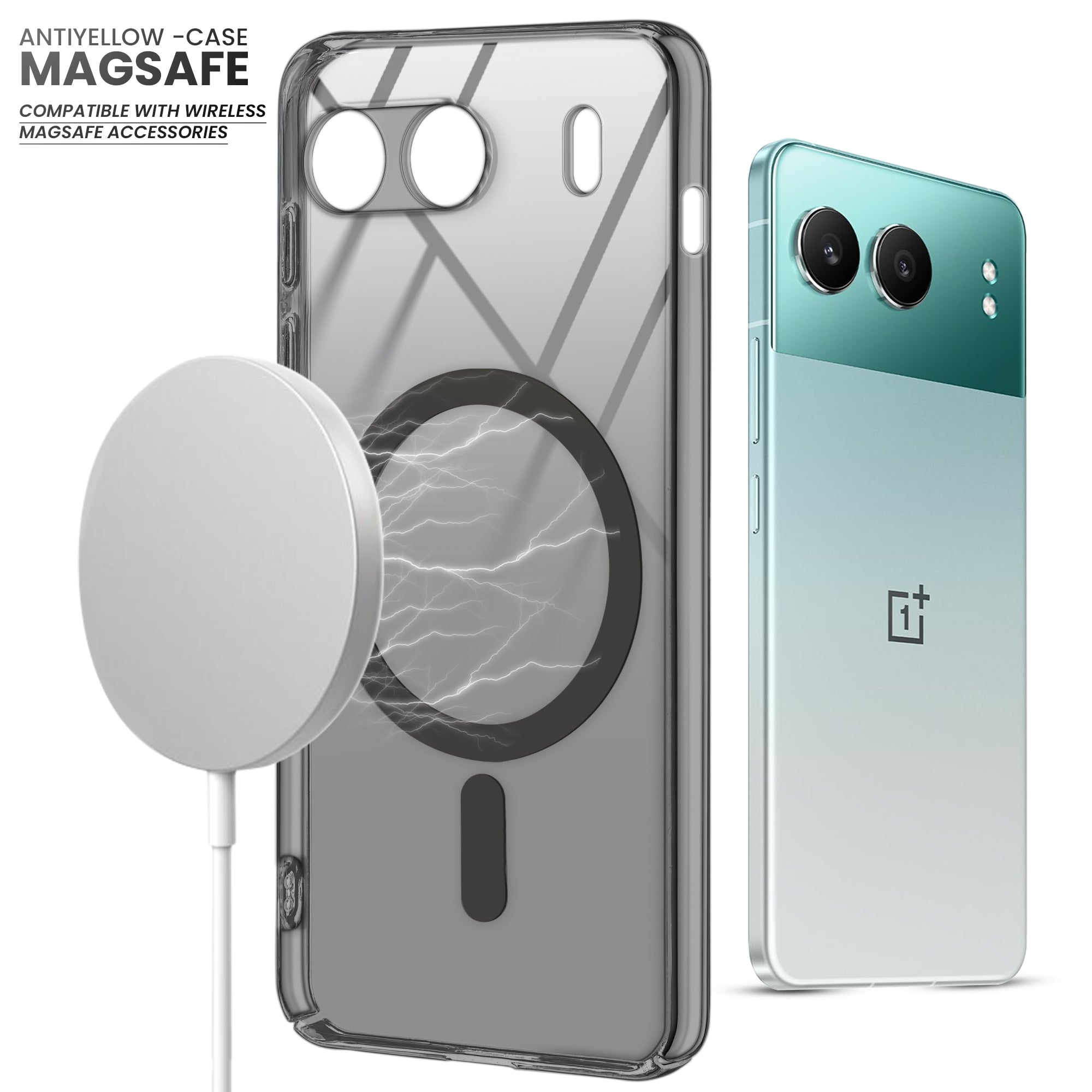 Crystal Clear Hard Back Anti-Yellowing with MagSafe Compatibility Phone Case For OnePlus Nord 4 5G