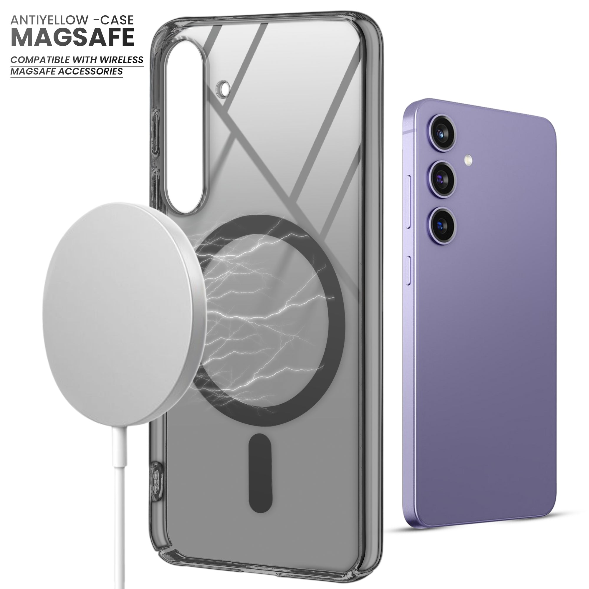 Crystal Clear Hard Back Anti-Yellowing with MagSafe Compatibility Phone Case For Samsung A15 5G