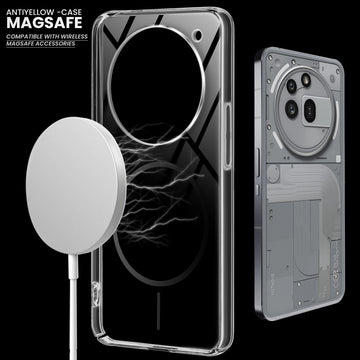 Crystal Clear Transparent Hard Back Anti-Yellowing with MagSafe Compatibility Phone Case For Nothing Phone 3A Pro 5G