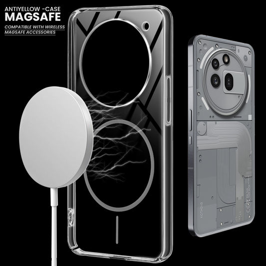 Crystal Clear Transparent Hard Back Anti-Yellowing with MagSafe Compatibility Phone Case For Nothing Phone 3A Pro 5G