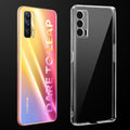 Transparent anti-yellow hard back case fitted on Realme X7 showing full back coverage and camera protection