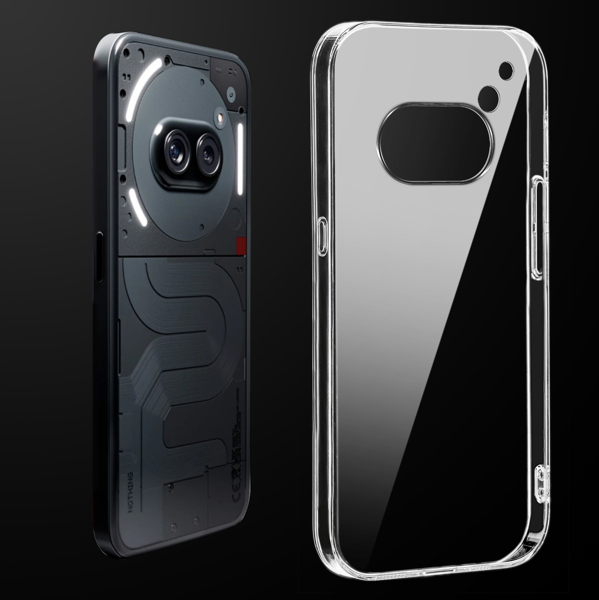 Crystal Clear Hard Back Anti-Yellowing Phone Case For Nothing Phone 2A Plus
