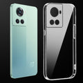 Transparent anti-yellow hard back case fitted on OnePlus 10R 5G showing full back coverage and camera protection