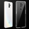 Transparent anti-yellow hard back case fitted on Oppo A5 2020 showing full back coverage and camera protection