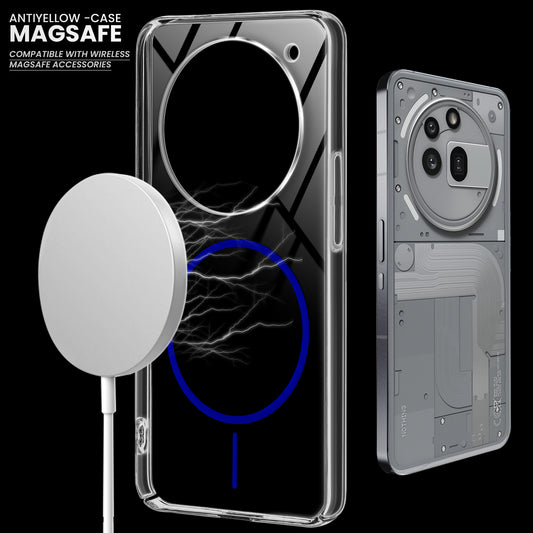 Crystal Clear Transparent Hard Back Anti-Yellowing with MagSafe Compatibility Phone Case For Nothing Phone 3A Pro 5G