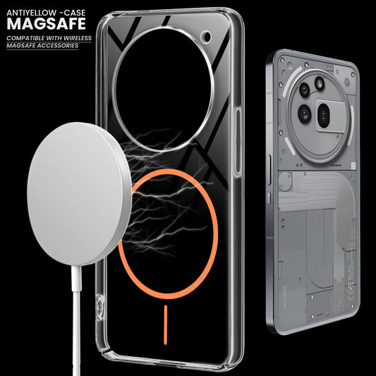 Crystal Clear Transparent Hard Back Anti-Yellowing with MagSafe Compatibility Phone Case For Nothing Phone 3A Pro 5G