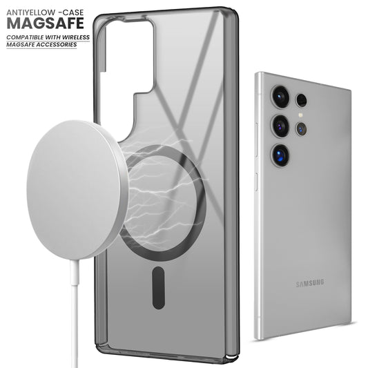 Crystal Clear Hard Back Anti-Yellowing with MagSafe Compatibility Phone Case For Samsung S22 Ultra 5G