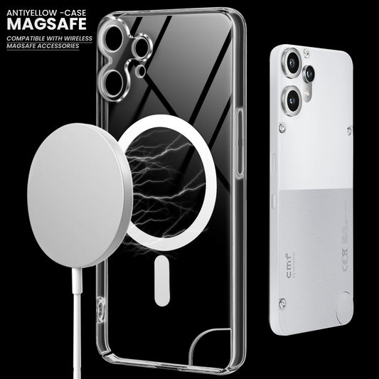 Crystal Clear Hard Back Anti-Yellowing with MagSafe Compatibility Phone Case For CMF Nothing Phone 2 Pro