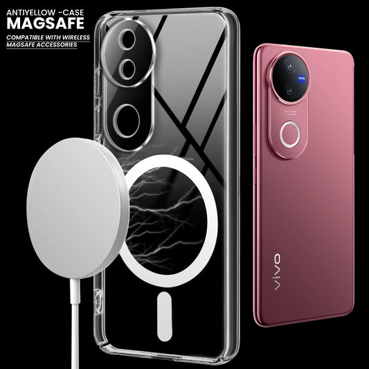 Crystal Clear Hard Back Anti-Yellowing with MagSafe Compatibility Phone Case For Vivo V50 5G