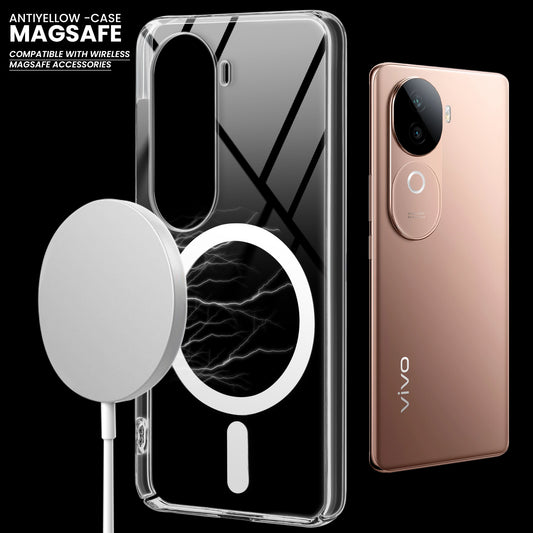 Crystal Clear Hard Back Anti-Yellowing with MagSafe Compatibility Phone Case For Vivo V40e 5G