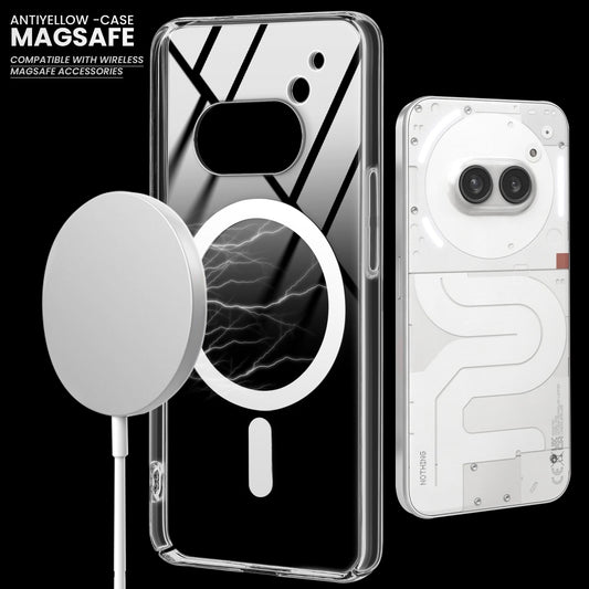 Crystal Clear Hard Back Anti-Yellowing with MagSafe Compatibility Phone Case For Nothing Phone 2A