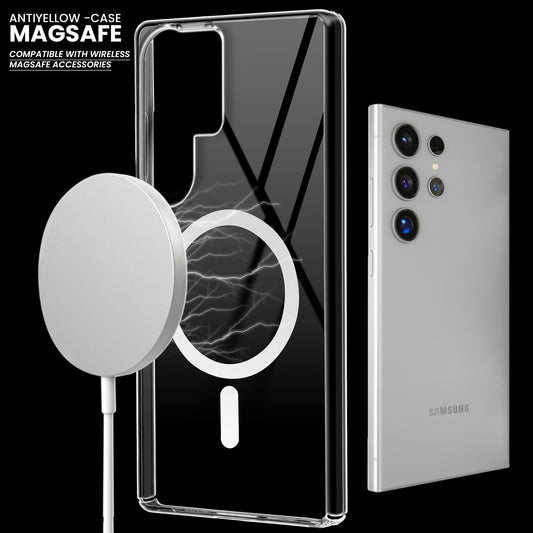 Crystal Clear Hard Back Anti-Yellowing with MagSafe Compatibility Phone Case For Samsung S23 Ultra 5G