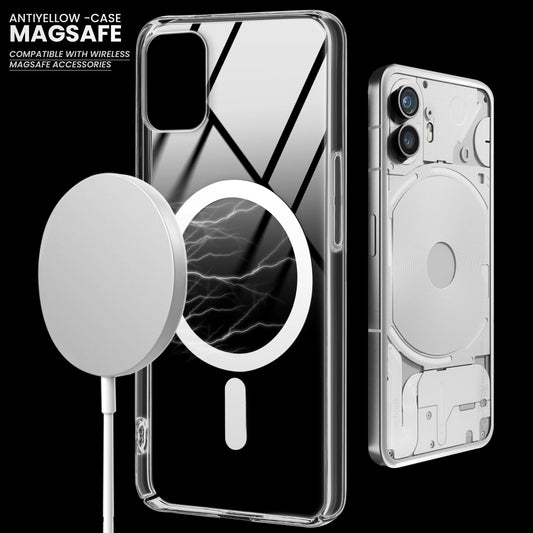 Crystal Clear Hard Back Anti-Yellowing with MagSafe Compatibility Phone Case For Nothing Phone 1