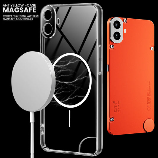 Crystal Clear Transparent Hard Back Anti-Yellowing with MagSafe Compatibility Phone Case For CMF Nothing Phone 1