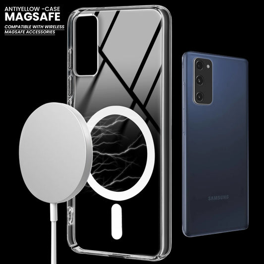 Crystal Clear Hard Back Anti-Yellowing with MagSafe Compatibility Phone Case For Samsung S20 FE 5G