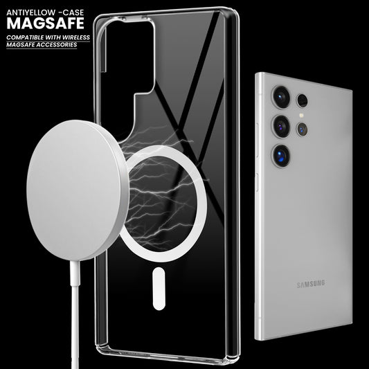 Crystal Clear Hard Back Anti-Yellowing with MagSafe Compatibility Phone Case For Samsung S22 Ultra 5G