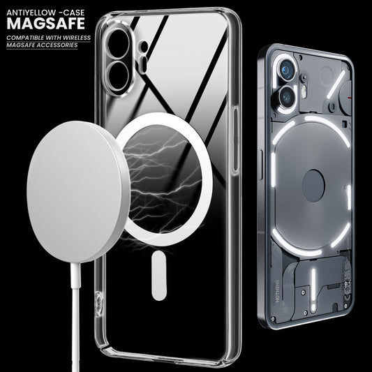 Crystal Clear Hard Back Anti-Yellowing with MagSafe Compatibility Phone Case For Nothing Phone 2